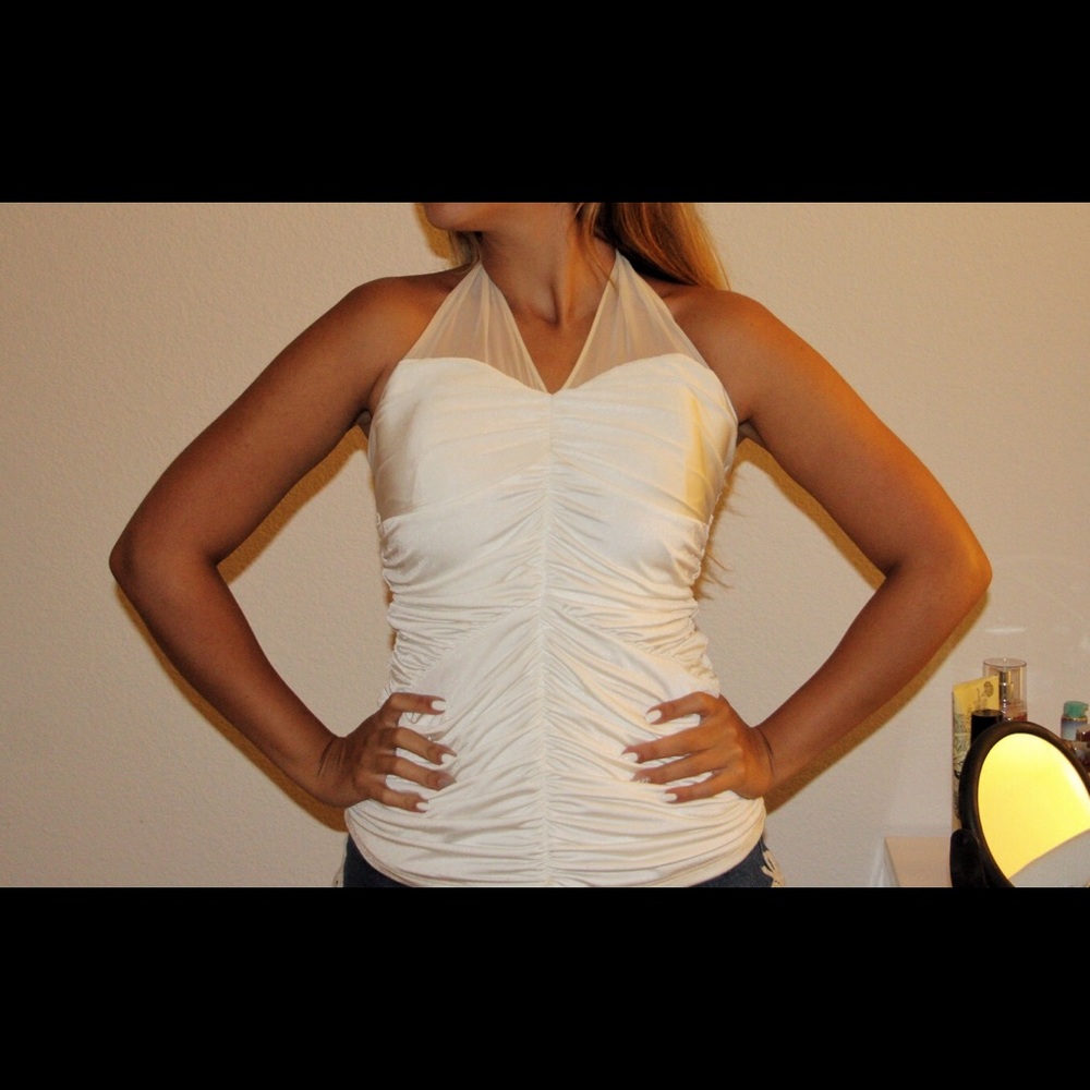 A white cache top. Gorgeous and classy.